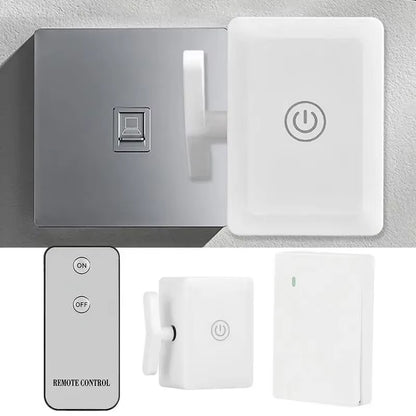 Wiring-Free Wireless Remote Control Turn Off/On Lights Auto Press Wall Bot Automatic Physical Finger Click Switchs Button