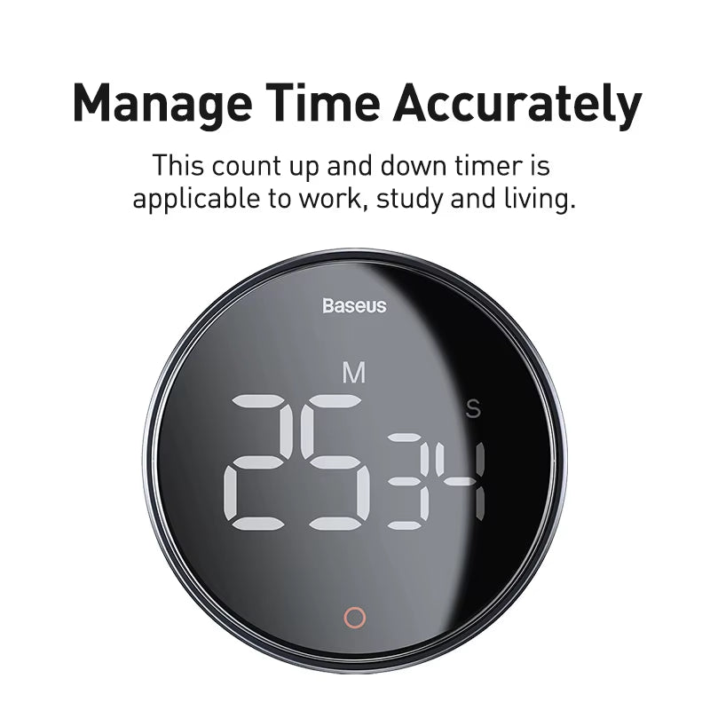 Magnetic Countdown Alarm Clock Kitchen Timer Manual Digital Timer Stand Desk Clock Cooking Timer Shower Study Stopwatch